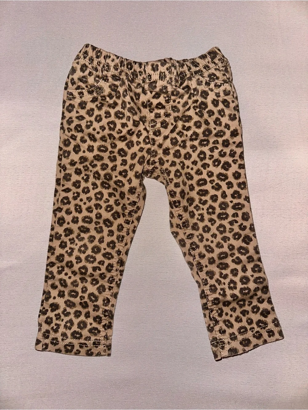 Leopard Print Jeans - Beige and Brown